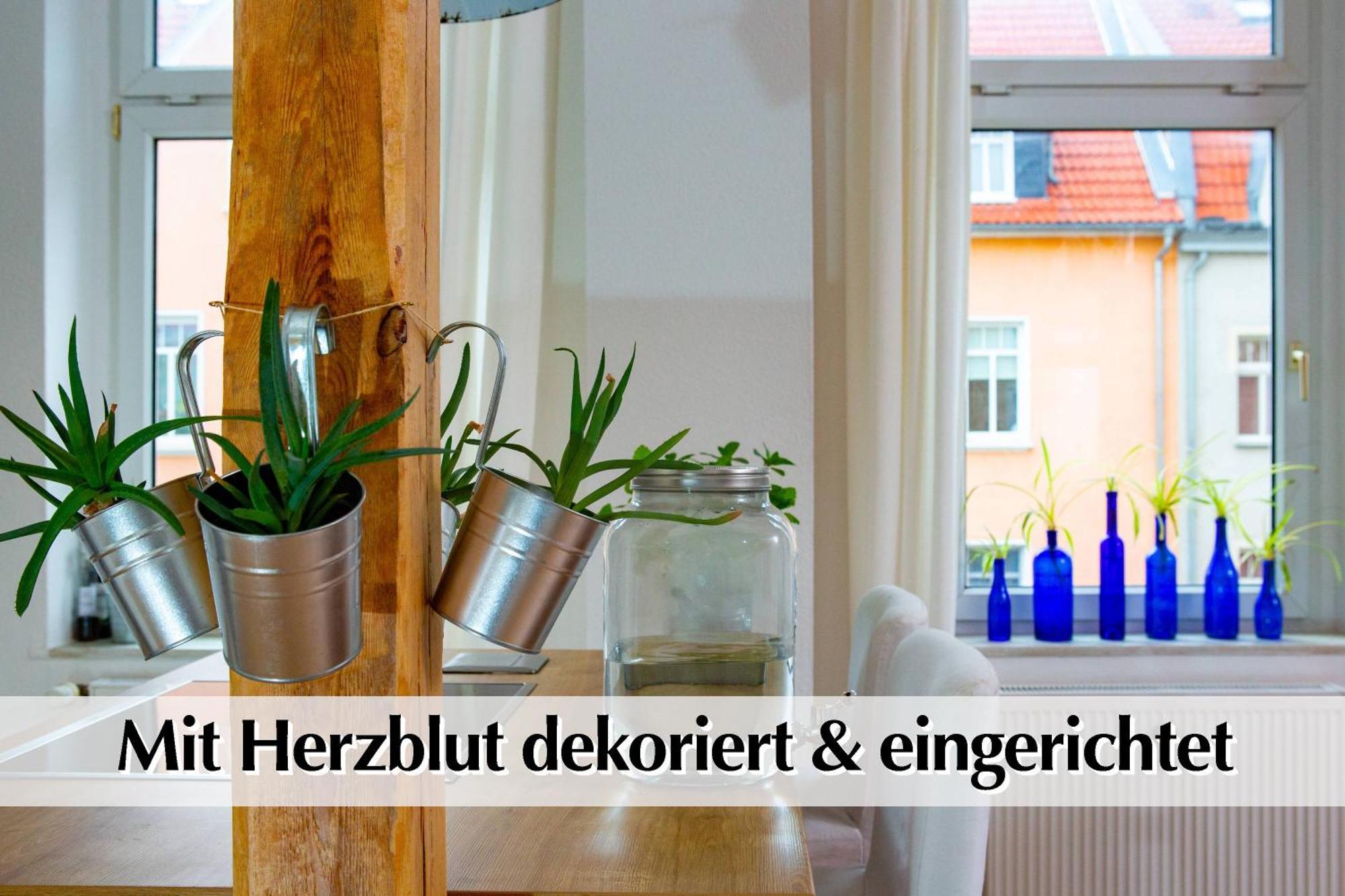 Апартаменты Helles Altbau-Loft Mit Kingsize Bett, Smart-Tv, Etc Эрфурт Экстерьер фото