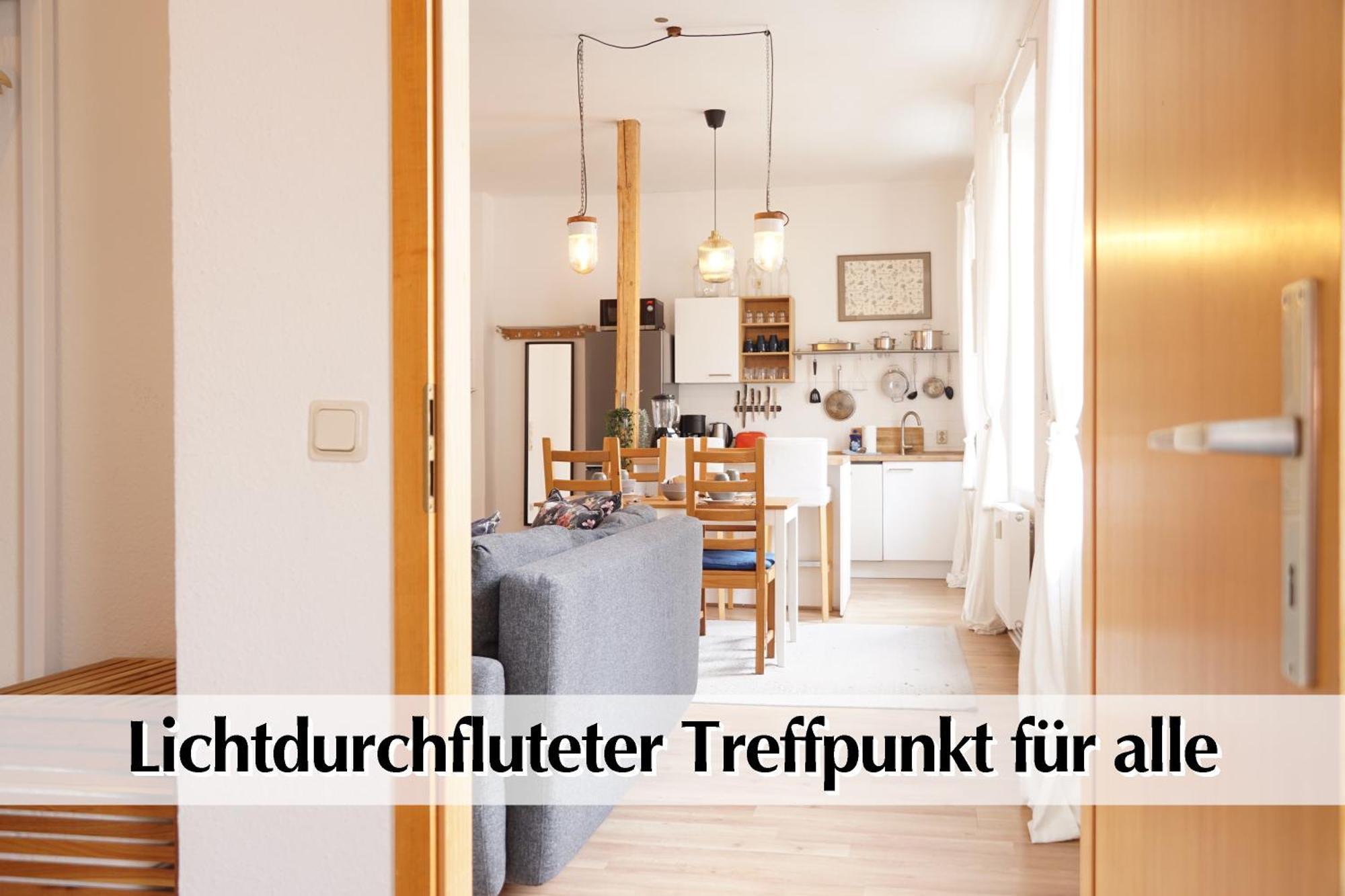 Апартаменты Helles Altbau-Loft Mit Kingsize Bett, Smart-Tv, Etc Эрфурт Экстерьер фото